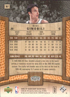 Manu Ginobili 2006 2007 Upper Deck Hardcourt Series Mint Card #87
