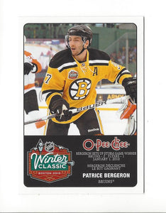 Patrice Bergeron 2010 2011 O-Pee-Chee Winter Classic Series Mint Card #WC-12