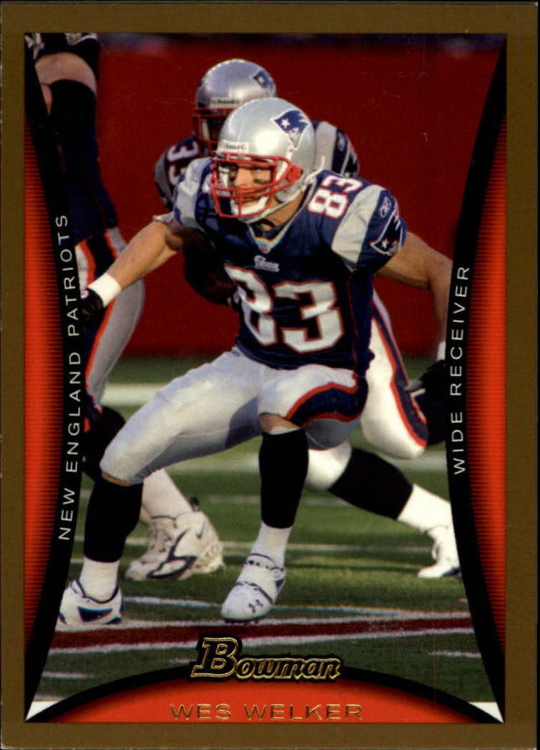 Wes Welker 2008 Bowman Gold Series Mint Card #75