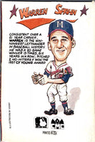 Warren Spahn 1990 Collect-A-Book Series Mint Card
