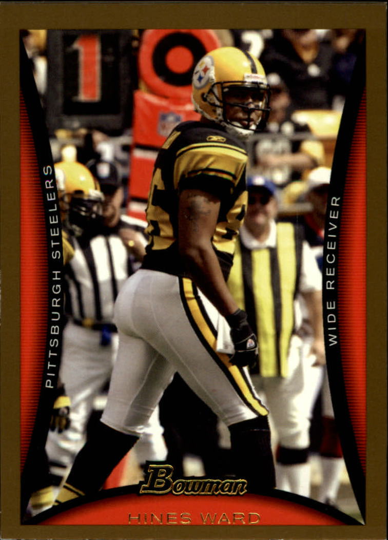 Hines Ward 2008 Bowman Gold Series Mint Card #78