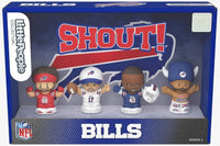 Fisher Price Little People Collector Buffalo Bills NFL 4-Pack Figure Set Josh Allen, Von Miller, and Dawson Knox, along with one super fan
