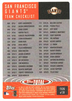 Barry Bonds 2002 Topps Total Team Checklist Series Mint Card #26

