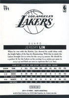 Jeremy Lin 2014 2015 Hoops Series Mint Card #191
