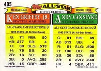Ken Griffey 1993 Topps All Star Series Mint Card #405
