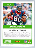 Andre Johnson 2024 Score First Ballot Series Mint Card #3
