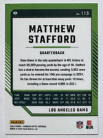 Matthew Stafford 2024 Donruss Optic Series Mint Card #113
