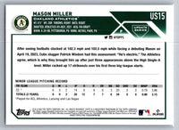 Mason Miller 2023 Topps Update Series Mint Rookie Card #US15
