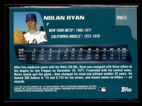 Nolan Ryan 2001 Topps Who Would Have Thought Series Mint Card  #WWHT1
