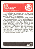 Mike Schmidt / Ryne Sandberg 1985 Fleer Pitcher's Nightmare Series Mint Card #630
