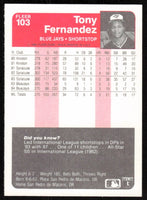 Tony Fernandez 1985 Fleer Series Mint Card #103
