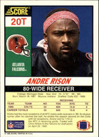 Andre Rison 1990 Score Rookie & Traded Series Mint Card #20T
