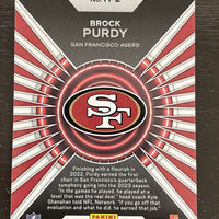 Brock Purdy 2023 Panini Prizm Hype Green Series Mint Card #H-2