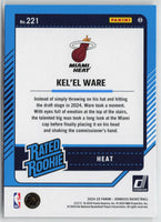 Kel'el Ware 2024 2025 Panini Donruss Rated Rookie Series Mint Card #221
