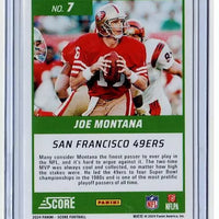 Joe Montana 2024 Score First Ballot Series Mint Card #7