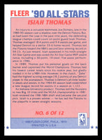 Isiah Thomas 1990 1991 Fleer All Star Sticker Series Mint Card #6
