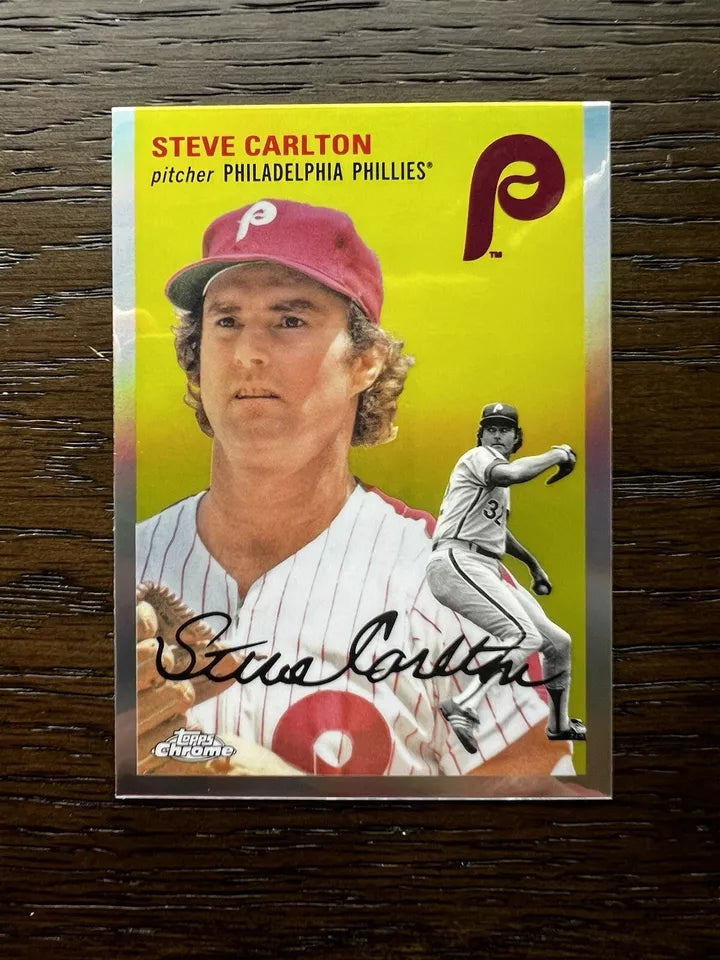 Steve Carlton 2023 Topps Chrome Platinum Anniversary Series Mint Card #97