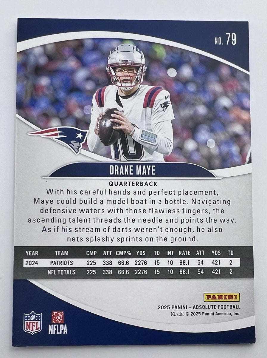 Drake Maye 2025 Panini Absolute Series Mint Card #79 | The Strictly ...