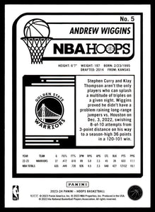 Andrew Wiggins 2023 2024 Panini NBA Hoops Purple Series Mint Card #5