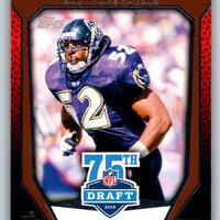 Ray Lewis 2010 Topps Football Draft 75th Anniversary Series Mint Card #75DA 2