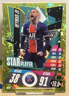 Neymar Jr 2020 2021 Topps Match Attax Gold Series Mint Card Neymar Jr 2020 2021 Topps Match Attax Gold Series Mint Card