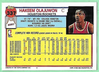 Hakeem Olajuwon 1992 1993 Topps Series Mint Card #337
