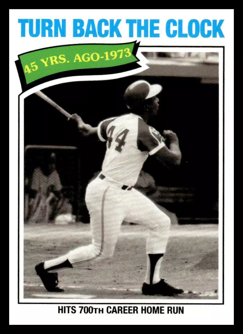 Hank Aaron 2018 Topps Archives Turn Back the Clock Series Mint Card #319