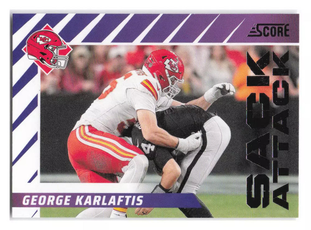 George Karlaftis 2024 Score Sack Attack Series Mint Card #10