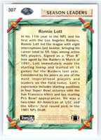 Ronnie Lott 1992 Upper Deck Series Mint Card #307

