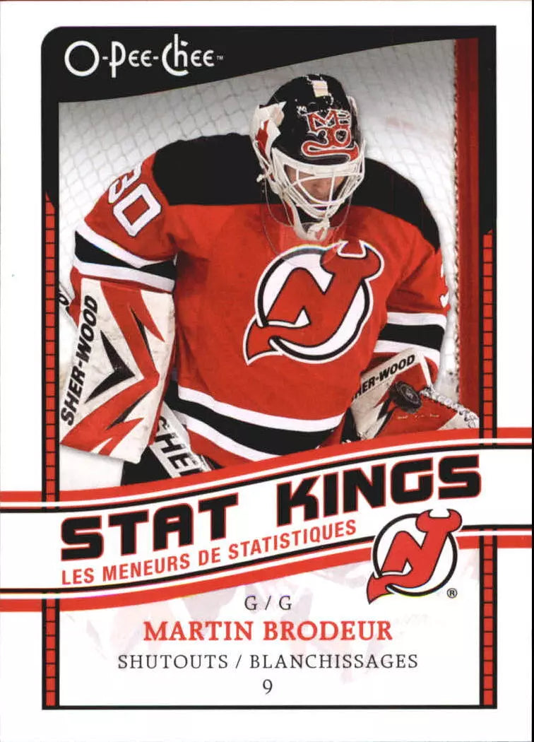 Martin Brodeur 2010 2011 O-Pee-Chee Stat Kings Series Mint Card #SK19