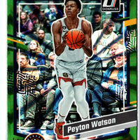 Peyton Watson 2023 2024 Donruss Green Laser Series Mint Card #26