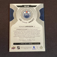 Adam Larsson 2017 2018 Upper Deck Game Used Jersey Card #GJ-LA
