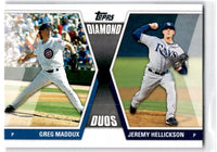 Greg Maddux and Jeremy Hellickson 2011 Topps Diamond Duos Series Mint Card  #DD-MH
