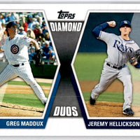 Greg Maddux and Jeremy Hellickson 2011 Topps Diamond Duos Series Mint Card  #DD-MH