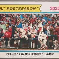 Bryce Harper 2023 Topps Heritage NL Postseason SP Short Print Series Mint Card #435