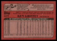 Ken Griffey 1982 Topps Traded Series Card #40T
