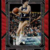 Pistol Pete Maravich 2022 2023 Panini Prizm Ruby Red Card #286