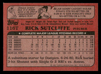 Rick Sutcliffe 1982 Topps Traded Series Card #116T
