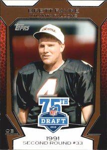 Brett Favre 2010 Topps Draft 75th Anniversary Series Mint Card #75DA25