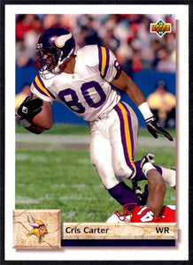 Cris Carter 1992 Upper Deck Series Mint Card #203