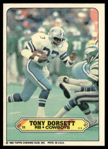 Tony Dorsett 1983 Topps Sticker Series Mint Card #11