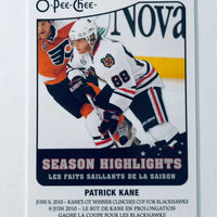 Patrick Kane 2010 2011 O-Pee-Chee Season Highlights Series Mint Card #SH-15