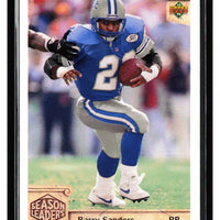 Barry Sanders 1992 Upper Deck Season Leaders Series Mint Card #306