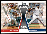 Steve Carlton and CC Sabathia 2011 Topps Diamond Duos Series Mint Card  #DD-CS
