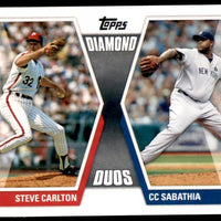 Steve Carlton and CC Sabathia 2011 Topps Diamond Duos Series Mint Card  #DD-CS