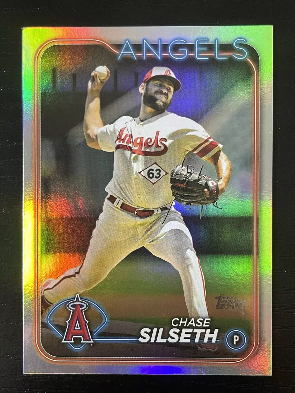 Chase Silseth 2024 Topps Foil Mint Card #585