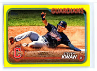 Steven Kwan 2024 Topps Yellow Series Mint Card #312
