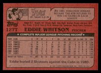 Eddie Whitson 1982 Topps Traded Series Card #127T
