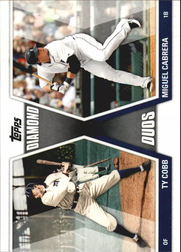 Ty Cobb and Miguel Cabrera 2011 Topps Diamond Duos Series Mint Card  #DD-CC