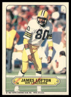 James Lofton 1983 Topps Sticker Series Mint Card #19
